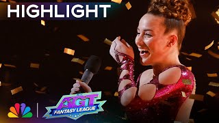 Golden Buzzer Sofie Dossis JAWDROPPING act wins over Heidi Klum  AGT Fantasy League 2024 [upl. by Lesde]