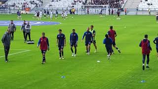 Echauffement des Girondins de Bordeaux 💙🤍 lors du match gagné 10 face à Avranches [upl. by Ayad168]