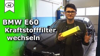 BMW E60 Kraftstofffilter Wechseln  Change fuel filter  VitjaWolf  HD [upl. by Nerral]