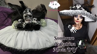 💀Como Hacer Sombrero👒 de Catrina Novia Fácil y Económico DIY [upl. by Arikal]