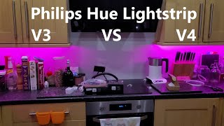 Philips Hue Lightstrip V3 VS V4 Installation and Review [upl. by Einneg]