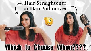 Are u confused with hair straightening and volumizing Lets find out  gowri krishnan  grwm [upl. by Burnley]