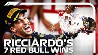 Daniel Ricciardos Seven Red Bull Victories [upl. by Anaitat473]