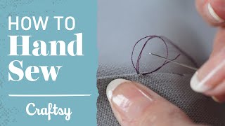 How to Hand Sew Slip Stitch amp Blind Hem  Craftsy Sewing Tutorial [upl. by Dyann518]