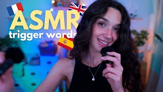 ASMR Palabras Detonantes en distintos idiomas  TRIGGER WORDS [upl. by Bernat828]