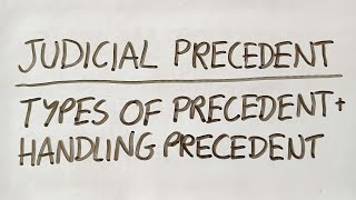 ALevel LAW OCR PAPER 2  SOL TYPES OF PRECEDENT AND HANDLING OF PRECEDENT [upl. by Hotchkiss937]