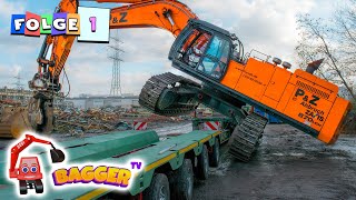 🦺 Bagger Im Einsatz Bagger für Kinder 👷🏻 Trucks Kipper LKW Baustelle Baumaschinen  Bagger TV [upl. by Papagena]