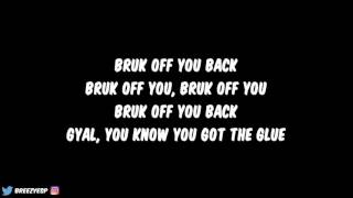 Konshens ft Chris Brown  Bruk Off Yuh Back Lyrics [upl. by Dnomhcir]