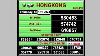 Hongkong Live draw result 14112024  Live Draw HK [upl. by Rosmunda]