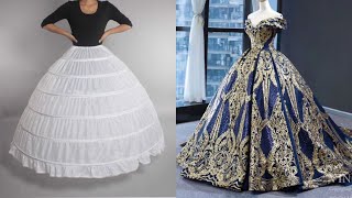 How to make a HOOP SKIRT for BALL GOWN  PETTICOAT for WEDDING GOWN [upl. by Sebastiano]