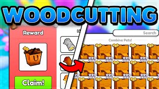 I COMPLETED The WOODCUTTING MINIGAME And THIS HAPPENED In PET SIMULATOR 99 [upl. by Elyagiba]