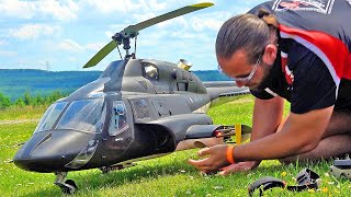 HUGE AIRWOLF RC SCALE TURBINE HELICOPTER REALISTIC FLIGHT DEMO amp MISSILE SHOOTING [upl. by Tallula]