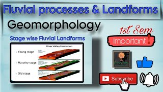 Fluvial processes amp landforms1ST SEMBySagarika Naggeography [upl. by Cleopatra]