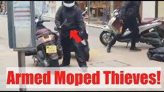 Motorcycle Theft  Moped Thieves Compilation UK 2018 [upl. by Louanna]