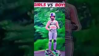 girls vs boys bike stunts [upl. by Ahsiekit]