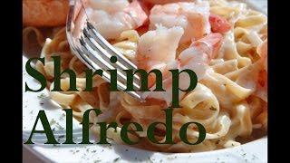 Angel Hair Pasta with Shrimp Alfredo  The Frugal Chef [upl. by Einttirb]