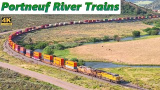 Scenic Portneuf River Idaho Trains 4K  The Granger Line  Short Segment July 2024 [upl. by Chrysler]