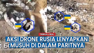 Gesitnya Drone Rusia Temukan dan Lenyapkan Tentara Ukraina di Dalam Peritnya di Gorlovka [upl. by Aneelahs]