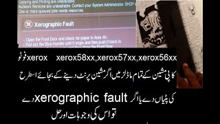 xerox 58xx57xx56xx all modelsxerographic fault and black sopts sign on printing error solution [upl. by Nancy]