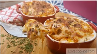 Gratin de pâtes au poulet 🍗😋 avec une sauce blanche au fromage sublime [upl. by Savanna]