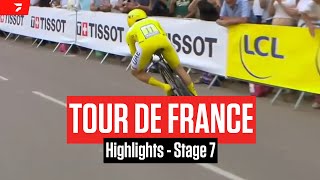 Tour de France 2024 Stage 7 Highlights [upl. by Ennahtur425]