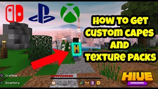 How to get CUSTOM capes and texture packs on console in minecraft PS4 Xbox Switch New Method [upl. by Rehoptsirhc]