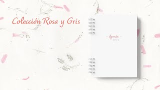 Diseños de agendas para imprimir  Colección Rosa y Gris [upl. by Steinberg]