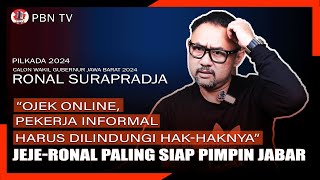 Ronal Surapradja  Cawagub Jabar Ojol amp Pekerja Informal Wajib Dilindungi [upl. by Krik987]