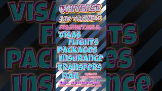 Travel agency services  Universe air travels [upl. by Tekla512]