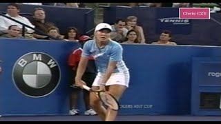 Justine Henin v Elena Dementieva 2003 Toronto SF highlights [upl. by Poock]