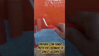 PINTURA COM FUNDO PROTETOR PRIMER CROMATO DE ZINCO LAZZURIL EM CHAPA TRATADA COM FOSFATIZANTE [upl. by Eeliram]