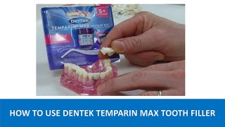 How To Use Dentek Temparin Max Tooth Filling and Crown Repair Review [upl. by Jordanson]