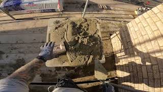 Bricklaying on a WINDY day [upl. by Ramel680]