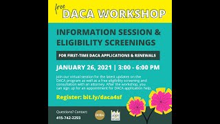 DACA 4 SF DACA Application Information Session [upl. by Madaras]