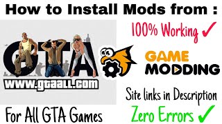 Tutorial for installing mods from Gamemoddingnet and GTAALLcom sites without errors 100 working [upl. by Vevay]