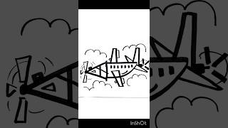 How to draw an aeroplane drawing art wordtoons [upl. by Erodroeht]