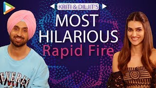 Laugh Riot Diljit amp Kriti’s Most Hilarious Rapid Fire  Kartik  Sara  Deepika  Arjun Patiala [upl. by Malda488]