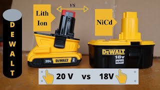 DEWALT LITHIUM ION 20 V vs NiCd18 V BATTERY TEST [upl. by Hsenid]