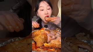 Fall off the bone spicy kiln baked chicken  Mukbang shots mukbang asmr viralshorts [upl. by Aenet232]