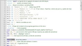 Tutorial lenguaje ensamblador operaciones basicas [upl. by Enej]