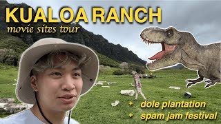 oahu hawaii  kualoa ranch🦖 dole plantation🍍 and spam jam🥩 [upl. by Adnorrahs]