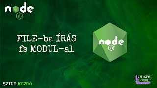 Node JS File írás fs Modulalszintkezdő [upl. by Ulane]