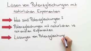 Lösungen  Potenzgleichungen mit natürlichen Exponenten  Mathematik  Algebra [upl. by Enitnelav]