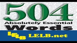 504 Absolutely Essential Words Lesson 34  LELB Society [upl. by Darn]