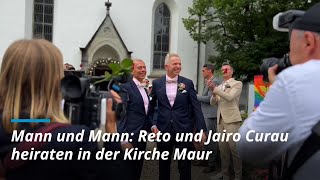 Mann und Mann Reto und Jairo Curau heiraten in der Kirche Maur [upl. by Modnarb]