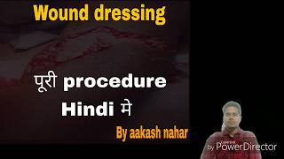 Wound dressing procedure in hindi [upl. by Eimiaj]