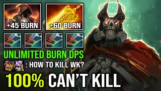 WTF Unlimited Burn DPS Radiance Flame Cloak 100 Unkillable 1 Shot Mortal Strike Wraith King Dota 2 [upl. by Neelon]