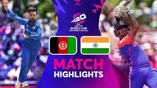 India v Afghanistan  Match Highlights  ICC Mens T20 World Cup Cricket 2024 [upl. by Ecineg743]