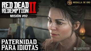 Red Dead Redemption 2  Misión 92  Paternidad para idiotas Medalla de Oro [upl. by Ellainad]