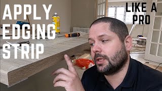 How to apply worktop edging strip [upl. by Adekam555]